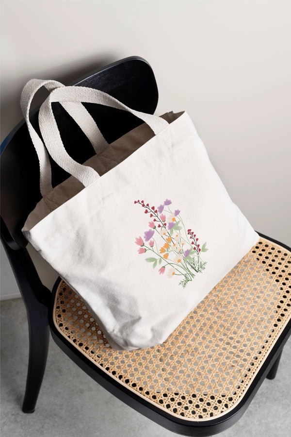 Embroidered tote bag